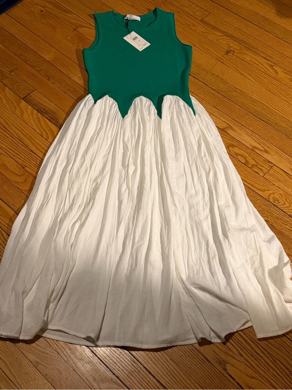Anthropologie Emerald Green Ribbed Tank Dress - Picture 6 of 9